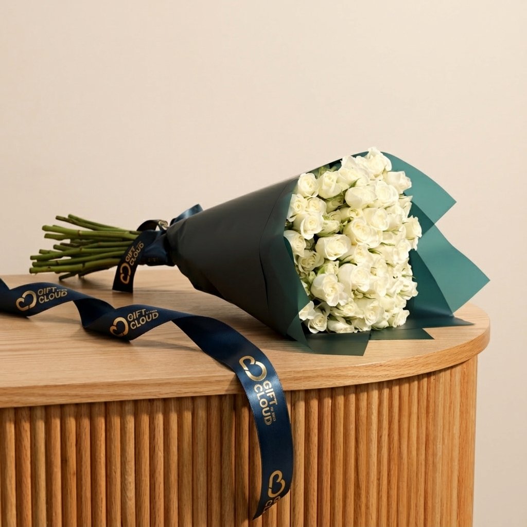 باقة بيبي جوري ابيض جذابة | 25 وردة