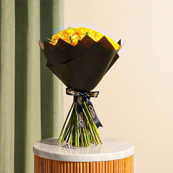 باقة بريق الاصفر | 50 وردة